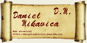 Daniel Mikavica vizit kartica